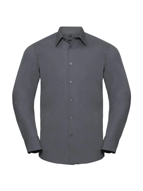RUSSELL Tailored Poplin Shirt LS /api/colors/2fa123ac-77ac-4f42-beb3-f6a528eded78 personnalisable