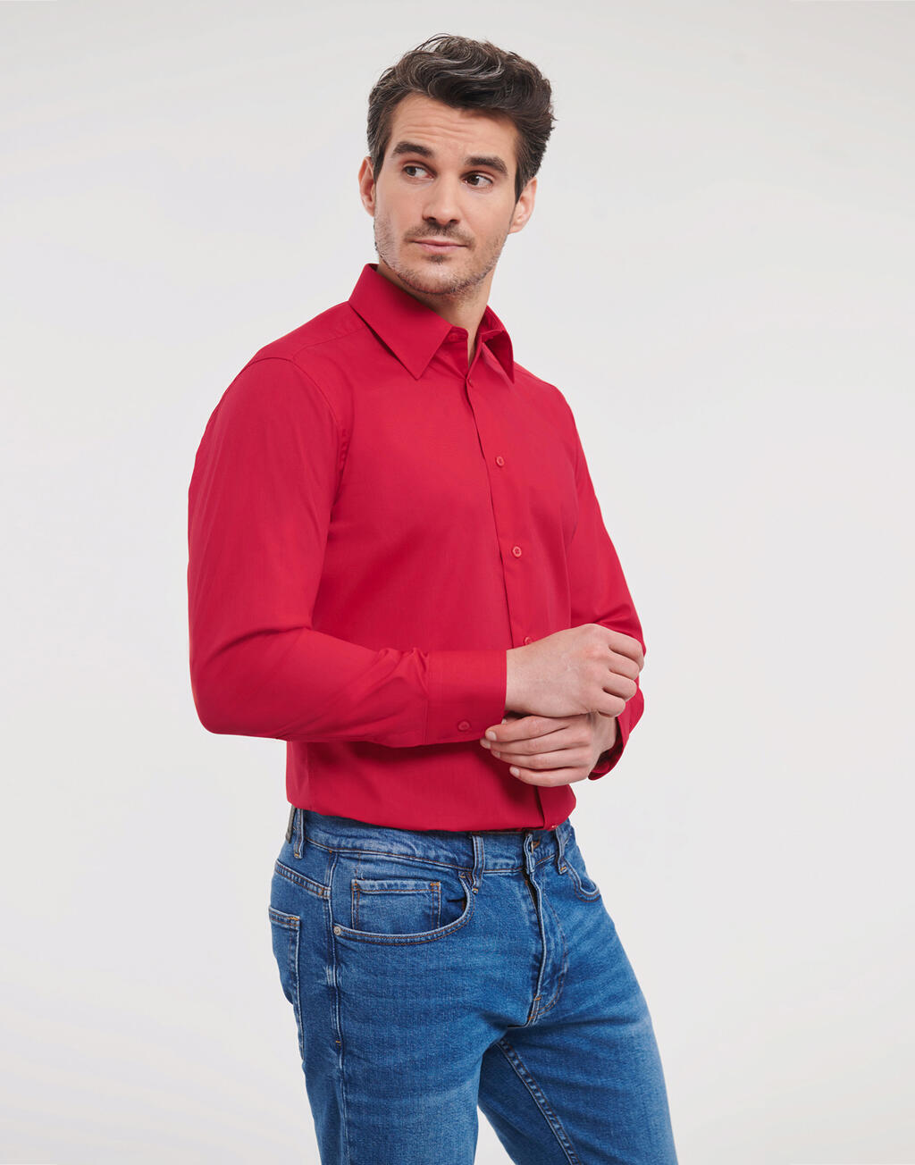 Chemises personnalisable RUSSELL Tailored Poplin Shirt LS