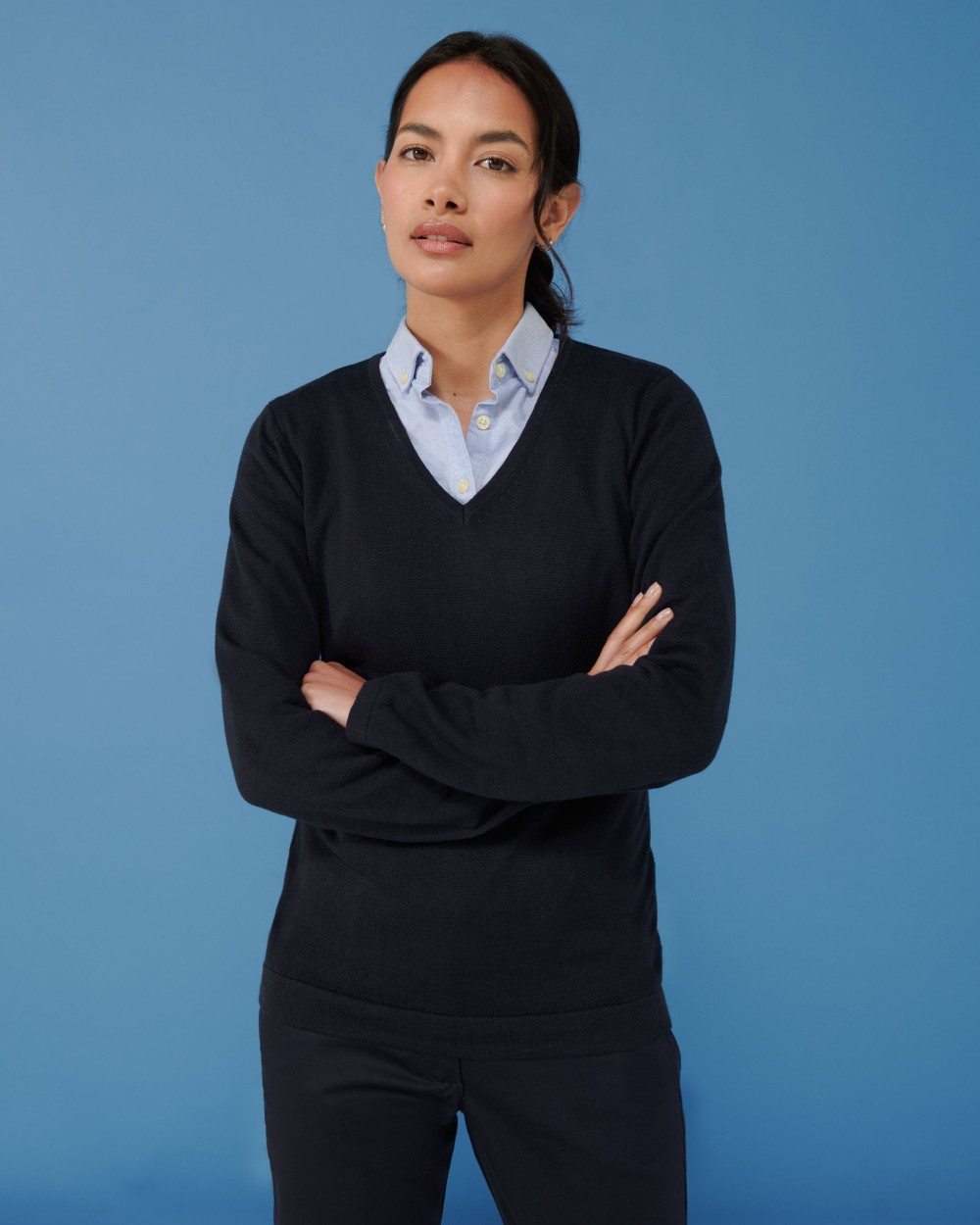 Truien HENBURY LADIES' V-NECK JUMPER voor bedrukking &amp; borduring