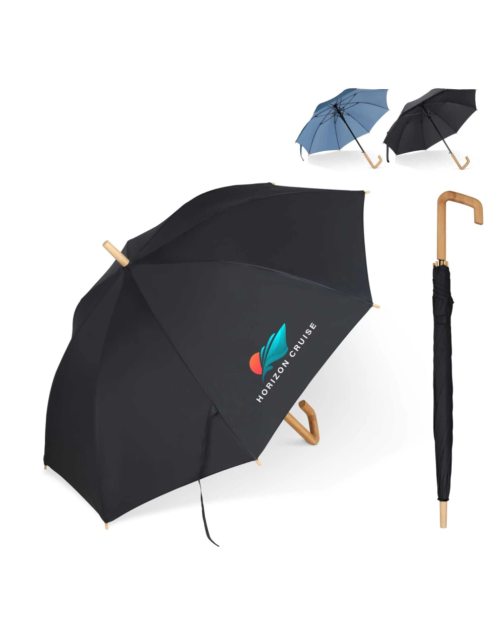 4DO 23” Regenschirm aus R-PET-Material mit Automatiköffnung Regenschirme personalisierbar