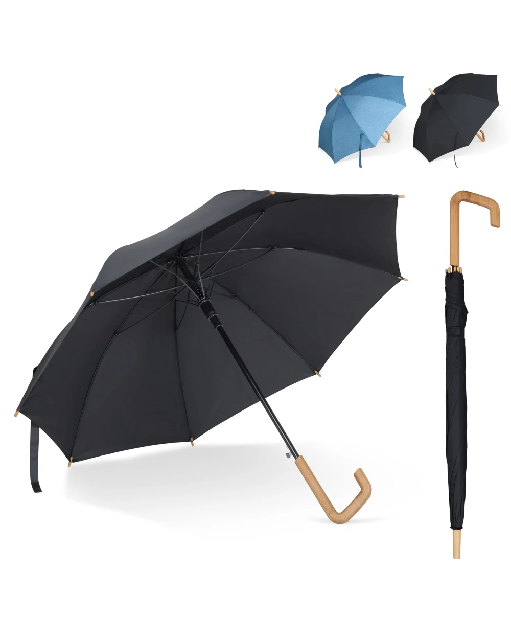 Paraplu's 4DO Stok paraplu 23” R-PET auto open voor bedrukking &amp; borduring