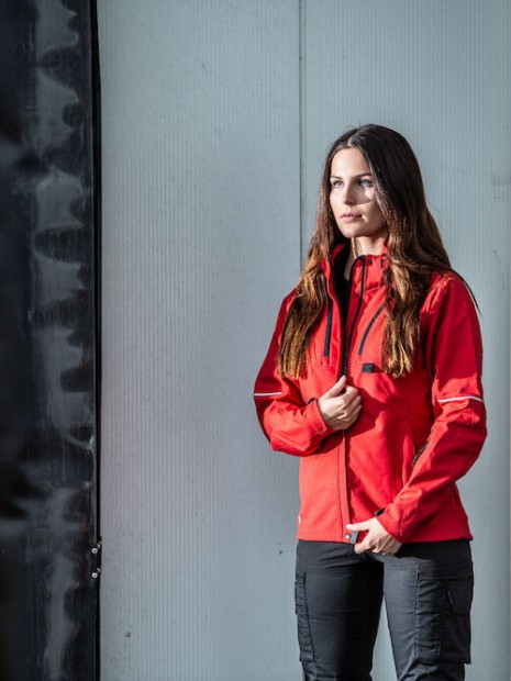 Softshells à personnaliser PROJOB 3412 SOFTSHELL PRIO FEMME A CAPUCHE 