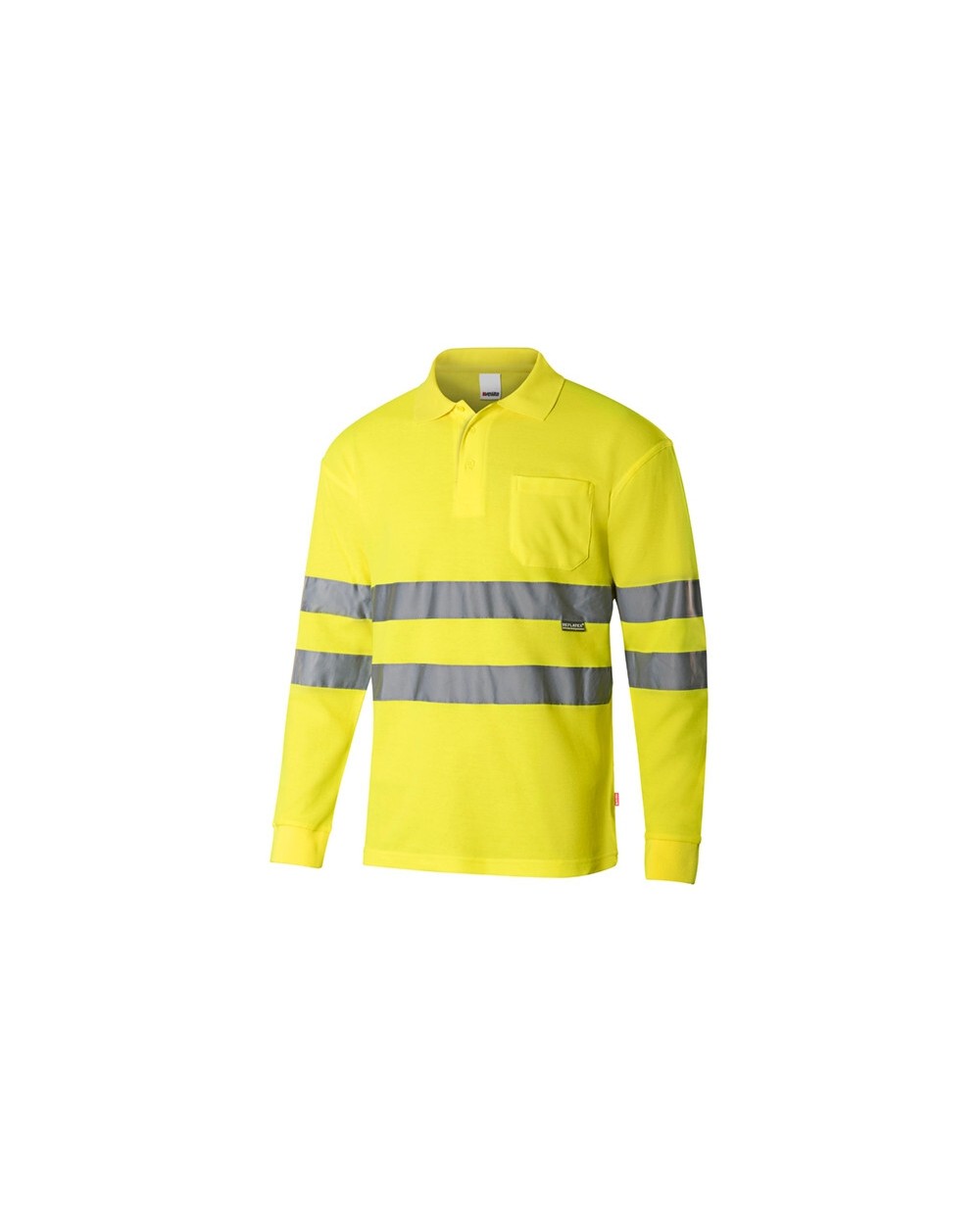 VELILLA HIGH VISIBILITY LS COTTON POLO SHIRT Poloshirts personalisierbar