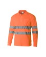 Polos personnalisable VELILLA HIGH VISIBILITY LS COTTON POLO SHIRT