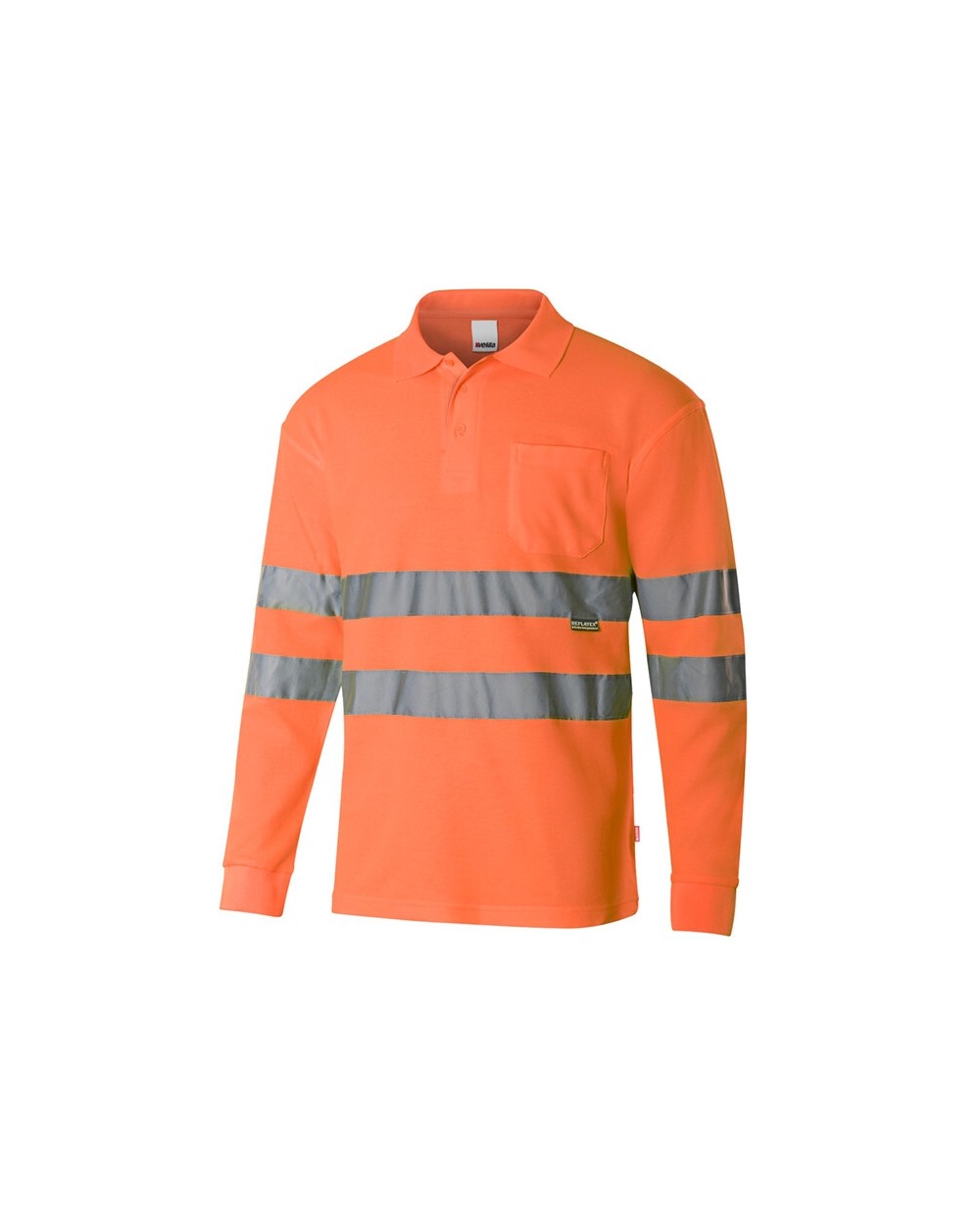 VELILLA HIGH VISIBILITY LS COTTON POLO SHIRT Poloshirts personalisierbar