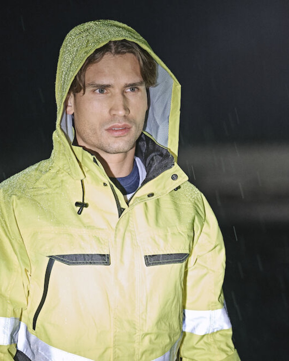 Jassen JOBMAN 1283 Hi-Vis Shell Jacket voor bedrukking &amp; borduring