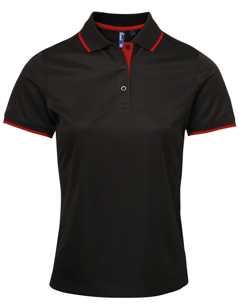 PREMIER Ladies Contrast Coolchecker Polo Poloshirts personalisierbar