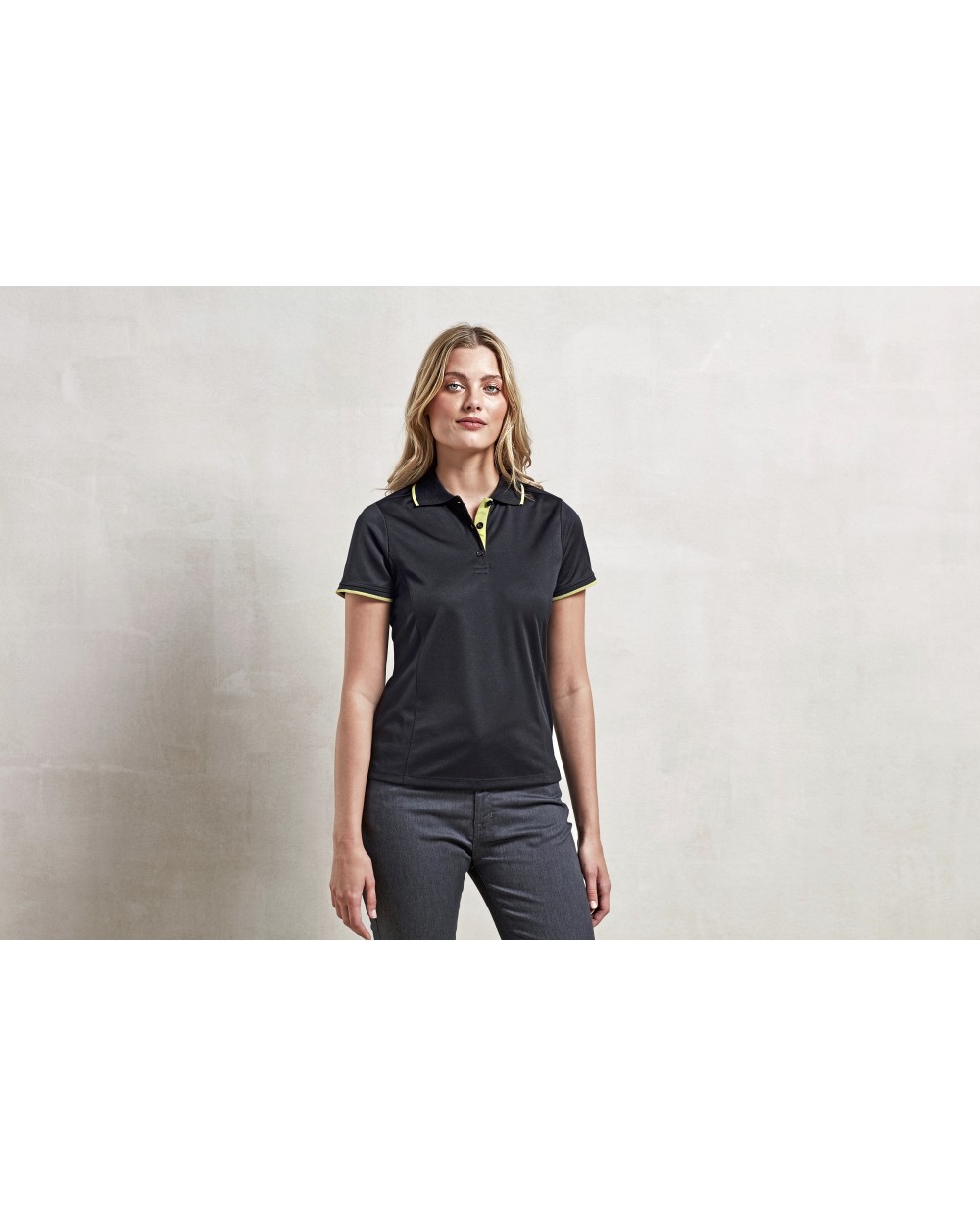Polo's PREMIER Ladies` Contrast Coolchecker® Polo voor bedrukking &amp; borduring
