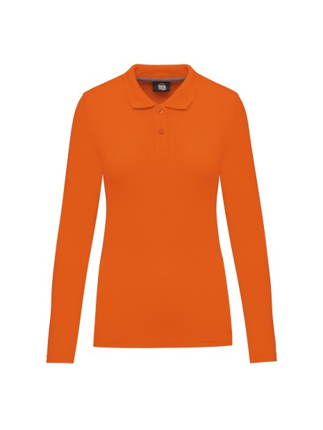 WK. DESIGNED TO WORK Polo manches longues femme /api/colors/d51260d5-b263-4200-988d-ee19f414959e personnalisable
