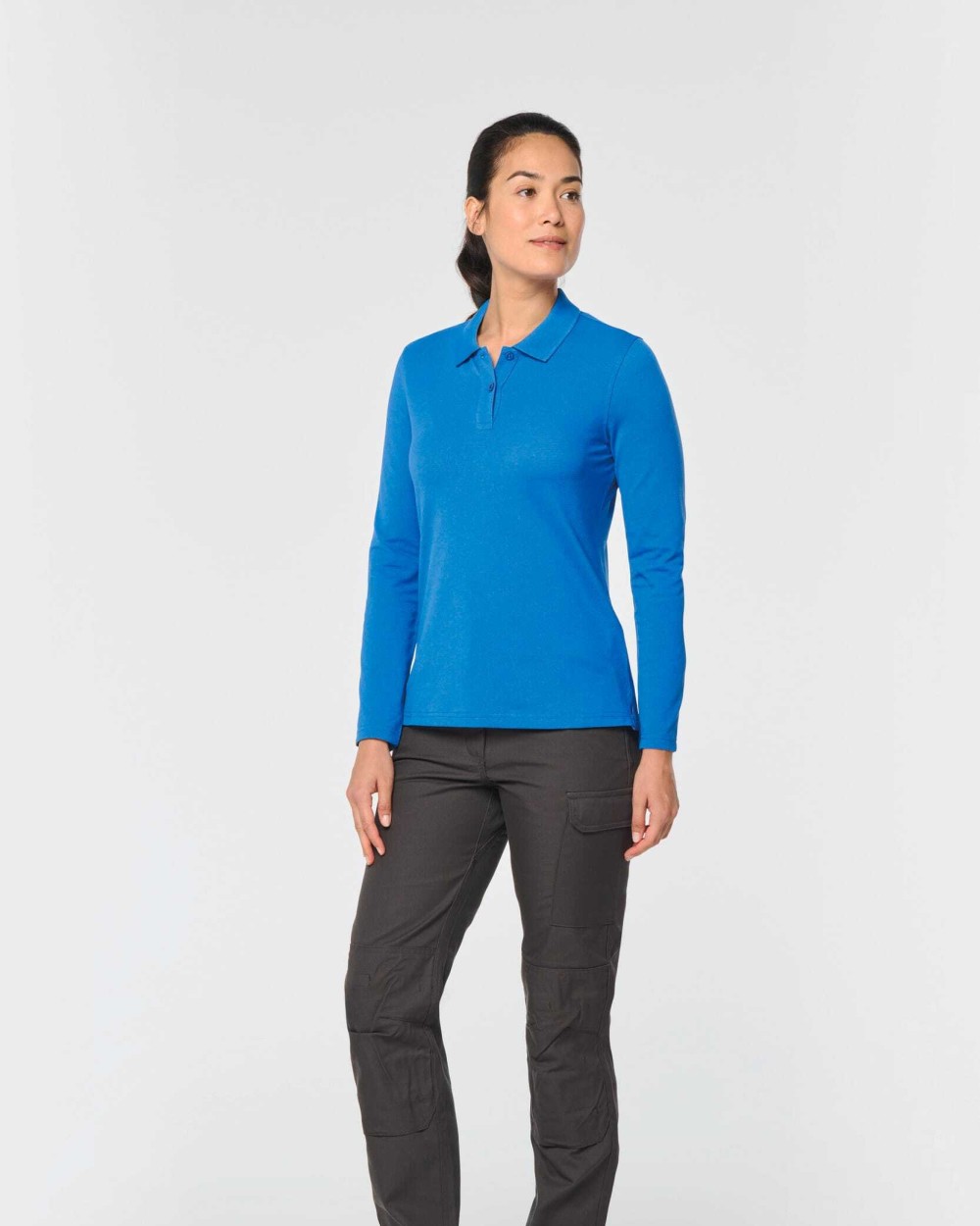Polo's WK. DESIGNED TO WORK Damespolo lange mouwen voor bedrukking &amp; borduring
