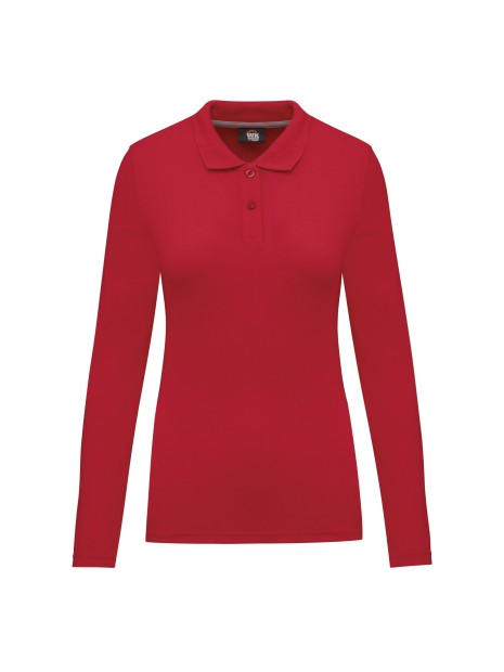 WK. DESIGNED TO WORK Polo manches longues femme /api/colors/c953313a-9c9d-493b-934e-ddcf8fada2ae personnalisable