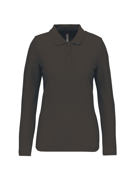 WK. DESIGNED TO WORK Polo manches longues femme /api/colors/3664e9be-231a-44a8-bacd-707b001b474c personnalisable