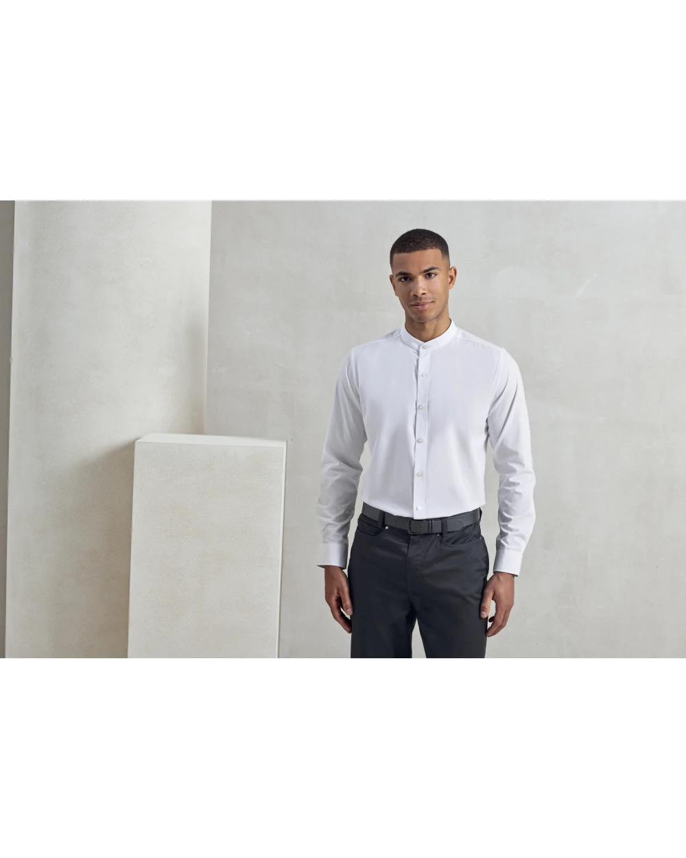 Hemden PREMIER Men´s Banded Collar Grandad Long Sleeve Shirt voor bedrukking &amp; borduring