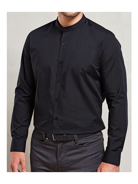 PREMIER Men´s Banded Collar Grandad Long Sleeve Shirt /api/colors/b9fdad4a-5e94-45cb-8c03-c08b349b28c3 personnalisable