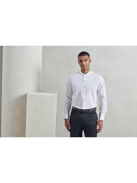 PREMIER Men´s Banded Collar Grandad Long Sleeve Shirt  personnalisable