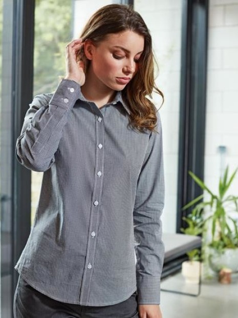 Chemises à personnaliser PREMIER Chemise femme micro carreaux "Vichy" 