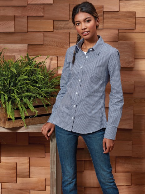 Chemises à personnaliser PREMIER Chemise femme micro carreaux "Vichy" 