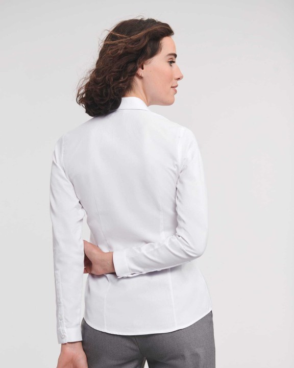 RUSSELL Ladies Long Sleeve Herringbone Shirt Hemden personalisierbar