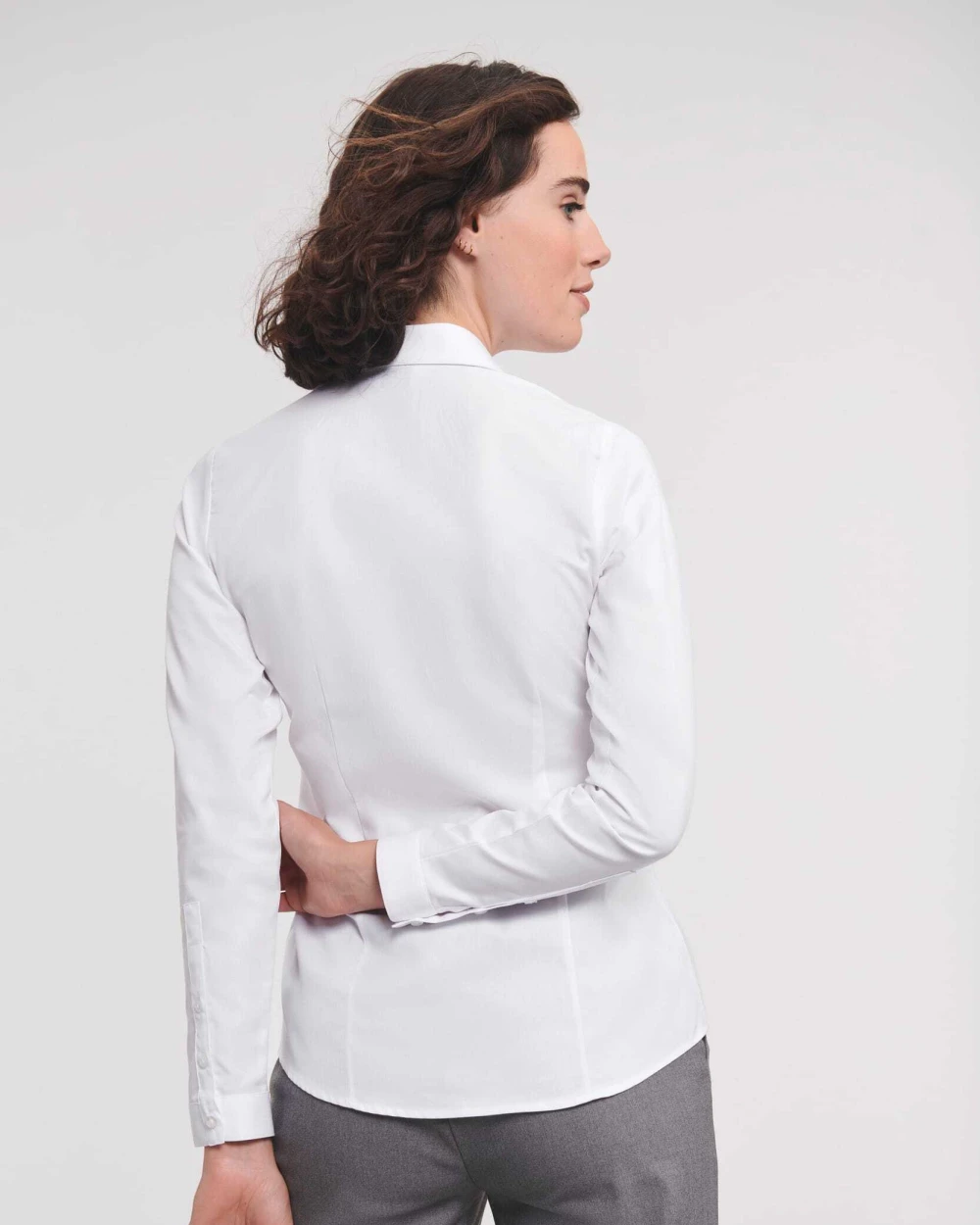 Hemden RUSSELL Ladies Long Sleeve Herringbone Shirt voor bedrukking &amp; borduring