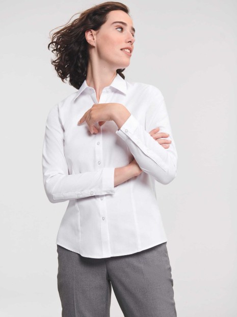 Chemises à personnaliser RUSSELL Chemise femme manche longues à chevrons 