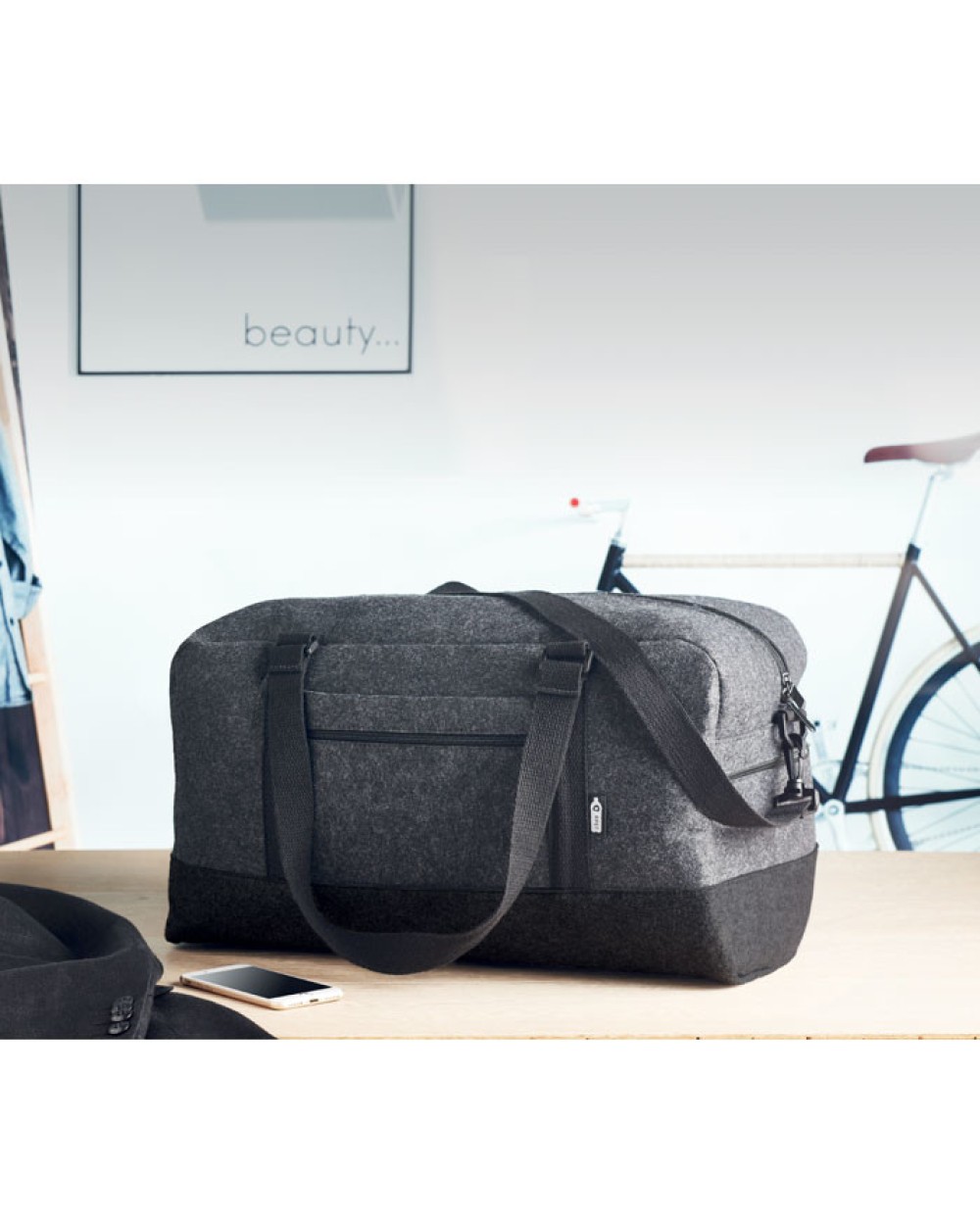 Tassen & Zakken 4DO RPET vilten weekendtas voor bedrukking &amp; borduring