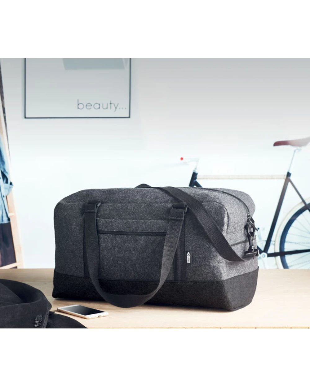 Tassen & Zakken 4DO RPET vilten weekendtas voor bedrukking &amp; borduring