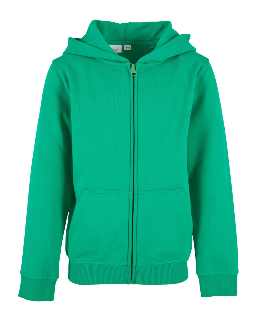 BUILD YOUR BRAND Kids´ Organic Basic Zip Hoody Sweatshirts personalisierbar