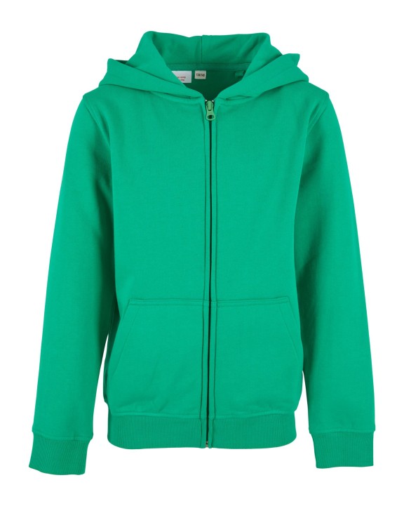 BUILD YOUR BRAND Kids´ Organic Basic Zip Hoody Sweatshirts personalisierbar