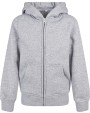 BUILD YOUR BRAND Kids´ Organic Basic Zip Hoody Sweatshirts personalisierbar