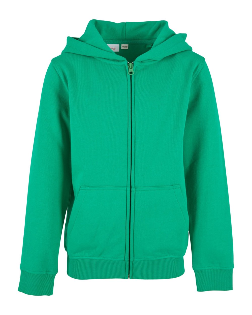 BUILD YOUR BRAND Kids´ Organic Basic Zip Hoody Sweatshirts personalisierbar