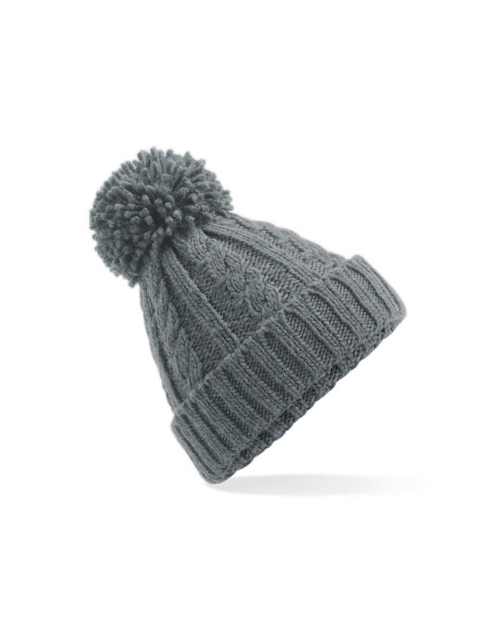 BEECHFIELD CABLE KNIT MELANGE BEANIE Mützen personalisierbar