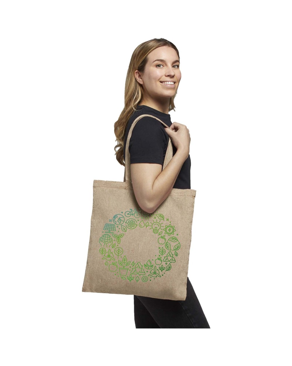 Tote bags 4DO Pheebs 150 g/m² gerecyclede draagtas 7L voor bedrukking &amp; borduring