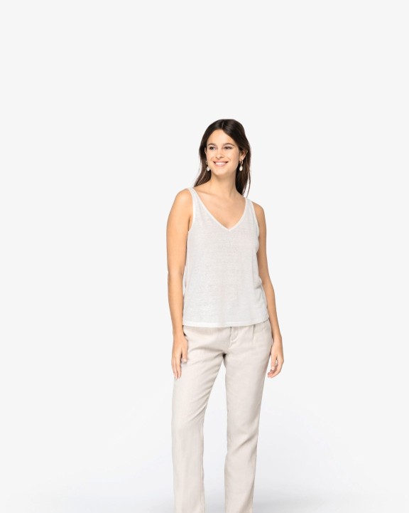T-Shirts personnalisable SPASSO Débardeur en lin femme