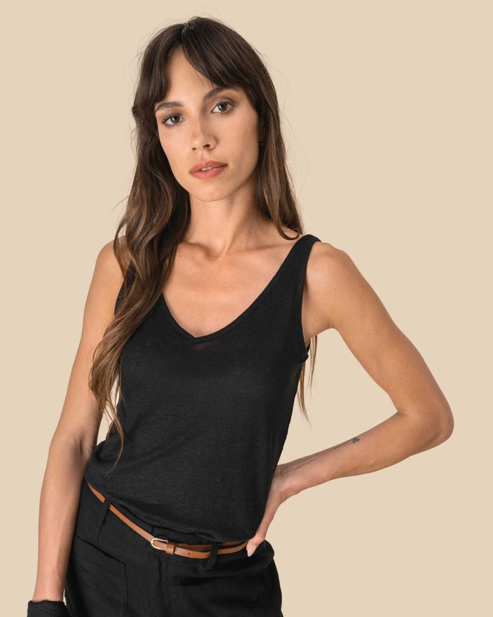 SPASSO Achselhemd aus Leinen für Damen T-Shirts personalisierbar
