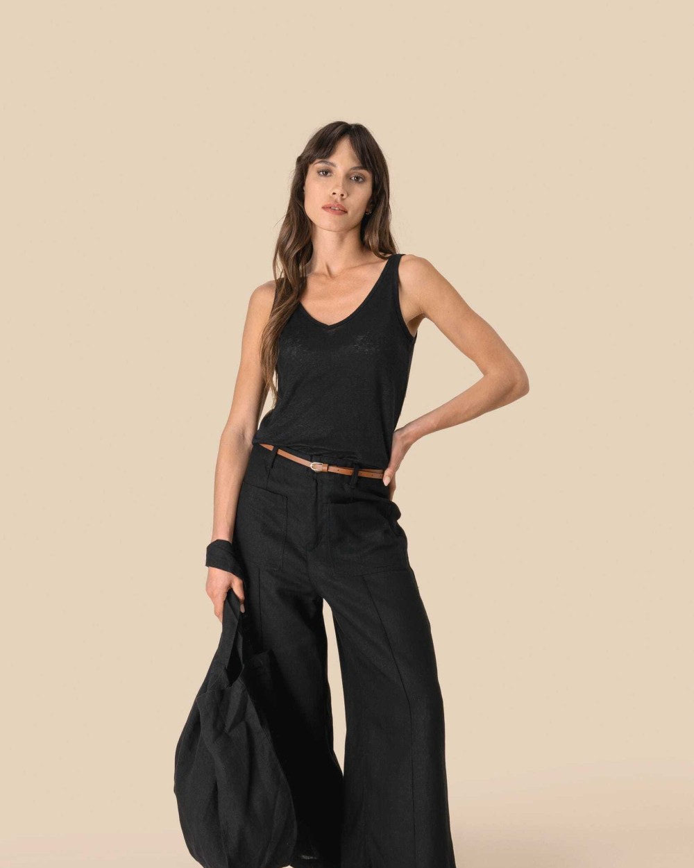 T-Shirts personnalisable SPASSO Débardeur en lin femme