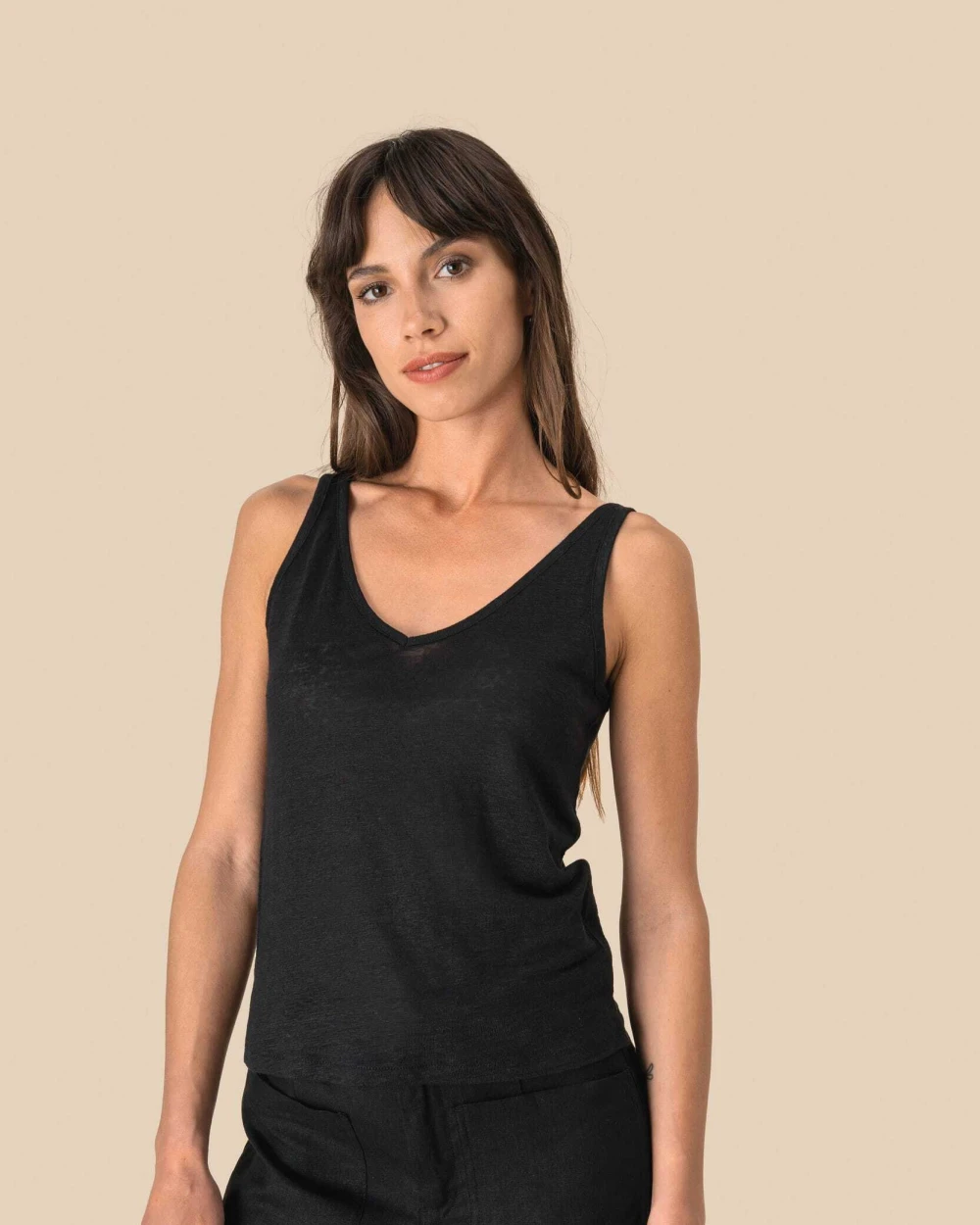 SPASSO Achselhemd aus Leinen für Damen T-Shirts personalisierbar