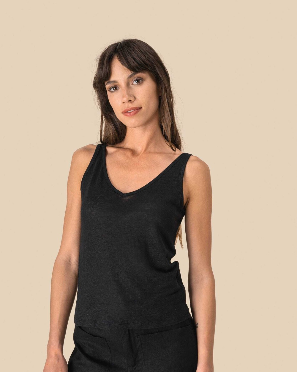 T-Shirts personnalisable SPASSO Débardeur en lin femme