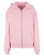 BUILD YOUR BRAND Ladies Loose Fit Zip Hoody Sweatshirts personalisierbar