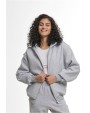 BUILD YOUR BRAND Ladies Loose Fit Zip Hoody Sweatshirts personalisierbar