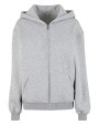 BUILD YOUR BRAND Ladies Loose Fit Zip Hoody Sweatshirts personalisierbar