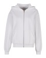 BUILD YOUR BRAND Ladies Loose Fit Zip Hoody Sweatshirts personalisierbar