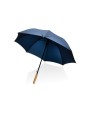 4DO 23" Impact AWARE™ RPET 190T Auto-Open Bambus-Schirm Regenschirme personalisierbar