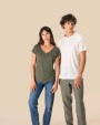 T-shirts SPASSO Linnen dames-t-shirt V-hals voor bedrukking &amp; borduring