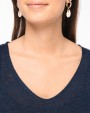 SPASSO Damen-T-Shirt aus Leinen mit V-Ausschnitt T-Shirts personalisierbar