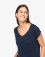 T-Shirts personnalisable SPASSO T-shirt col V en lin femme
