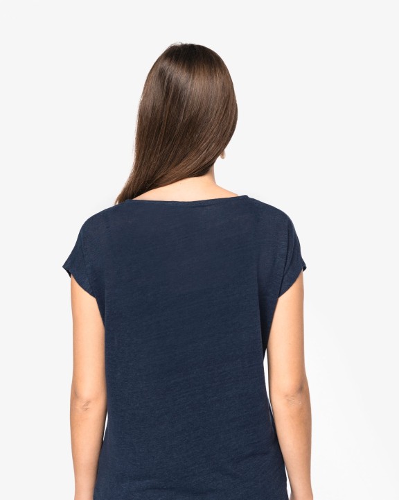 T-Shirts personnalisable SPASSO T-shirt col V en lin femme