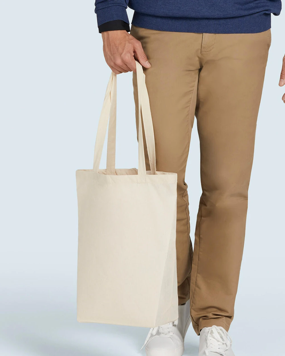 Tote bags BAGS BY JASSZ Cotton Bag LH with Gusset voor bedrukking &amp; borduring