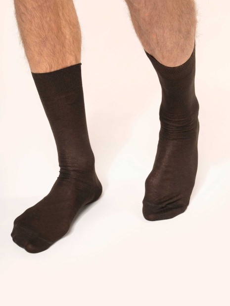 Accessoires à personnaliser KARIBAN Chaussettes jersey coton fil d'Écosse homme 
