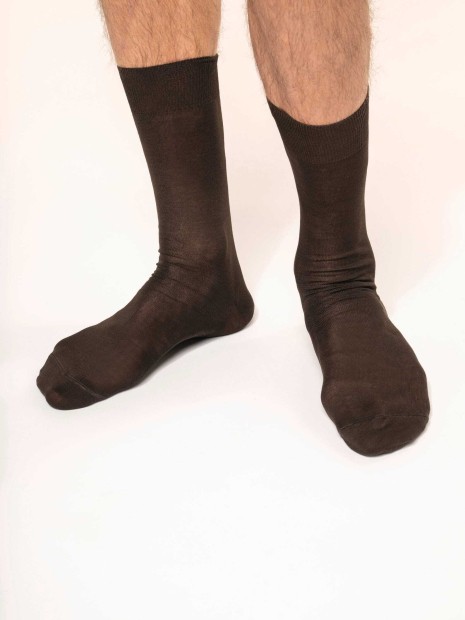 Accessoires à personnaliser KARIBAN Chaussettes jersey coton fil d'Écosse homme 