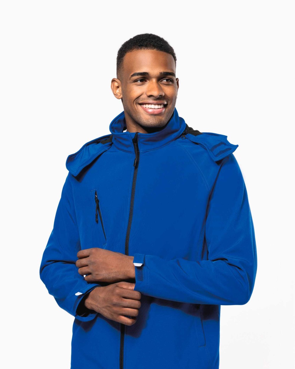 KARIBAN Herren Softshell-Jacke mit Abnehmbare Kapuze Softshells personalisierbar